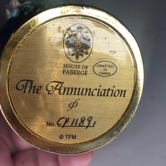 Franklin Mint Holiday House Of Faberge Egg The Annunciation